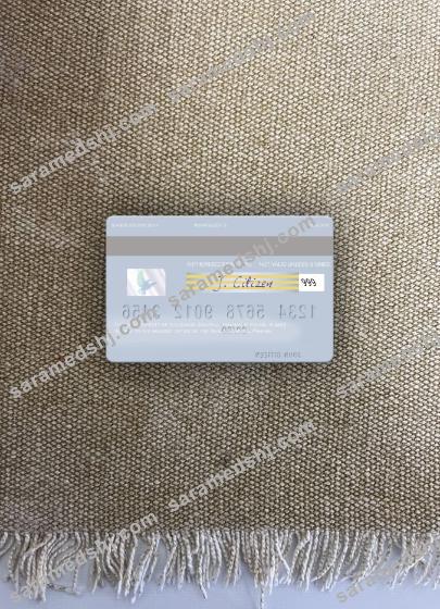 Panama Banco General visa debit card photolook back